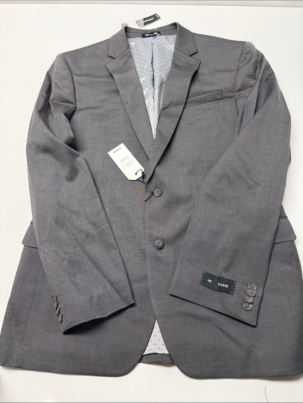 Express Classic Men's Gray Two-Button Blazer